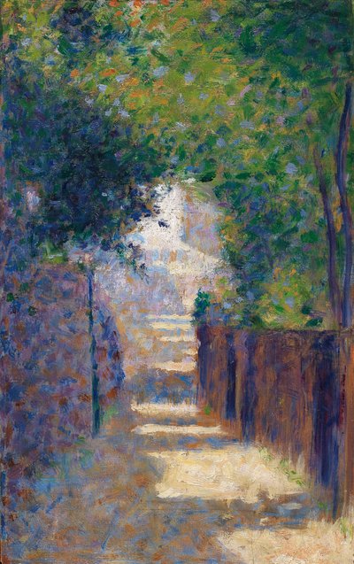 Rue St. Vincent om våren, ca. 1884 av Georges Seurat