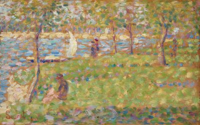 Studie for "La Grande Jatte" av Georges Seurat