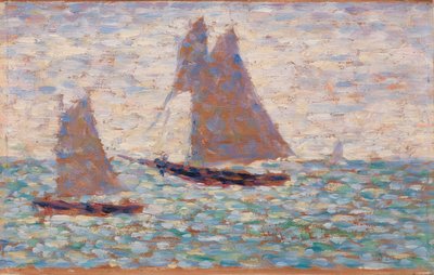 To seilbåter på Grandcamp av Georges Seurat