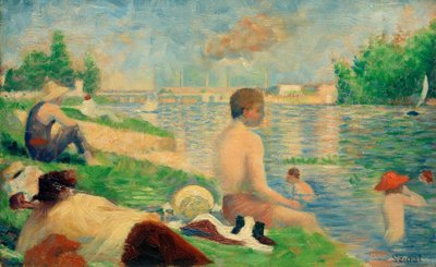 Svømming, Asnières (Badeplatz Asnières / Finale Studie) av Georges Seurat