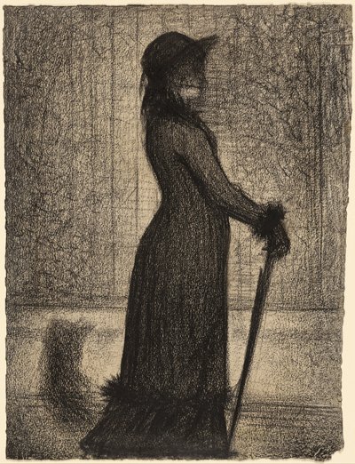 Kvinne som rusler av Georges Seurat