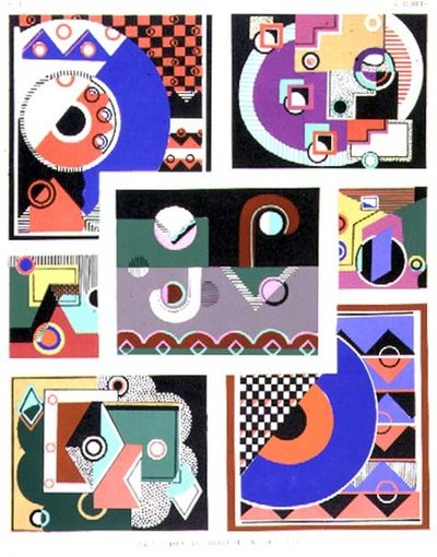 Geometriske design, album nr. 1, pub. slutten av 1920-tallet av Georges Valmier