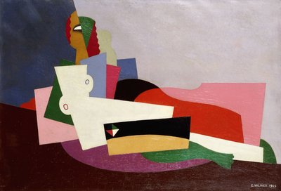 Naken tilbakelent, 1923 av Georges Valmier