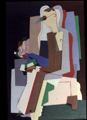 Ung mann som leser av Georges Valmier
