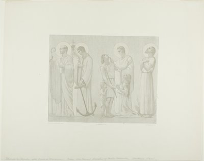 Frankrikes legendariske helgener (midtfrise) av Georges William Thornley