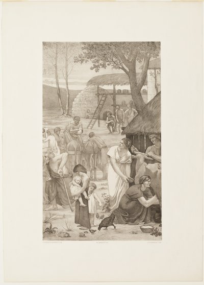 Saint Genevièves pastorale liv (høyre panel) av Georges William Thornley