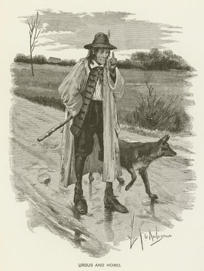 Ursus og Homo av Georges after Rochegrosse