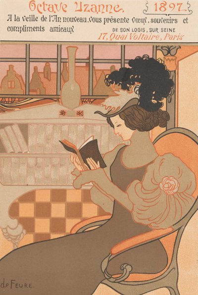 Nyttårsønsker for 1897 fra Octave Uzanne, 1896 av Georges de Feure