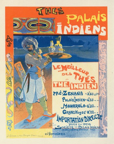 Te fra det indiske palasset, ca. 1900. av Georges de . Feure