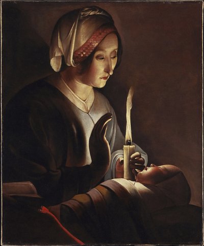 Den hellige Anne med Kristusbarnet, 1645-c.1650 av Georges de La Tour
