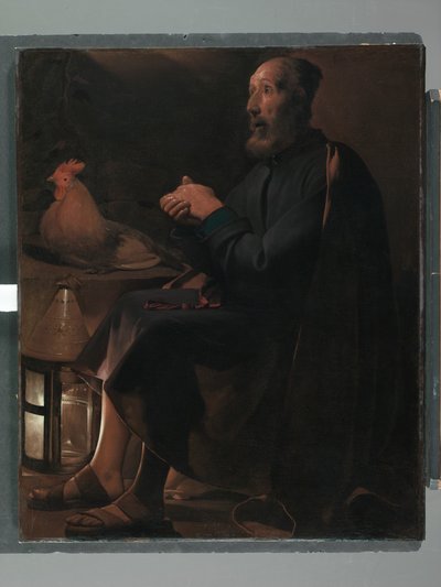 Sankt Peter angrende, 1645 av Georges de La Tour