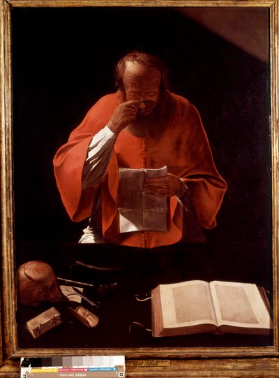 Representasjon av Saint Hieronymus som leser maleri av Georges de la Tour av Georges de La Tour