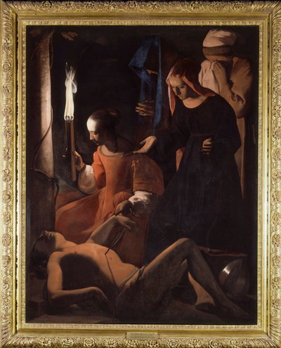 Saint Sebastian blir behandlet av Saint Irene. (St. Sebastian Tendered by St. Irene) Maleri av Georges De La Tour (1593-1652) av Georges de La Tour