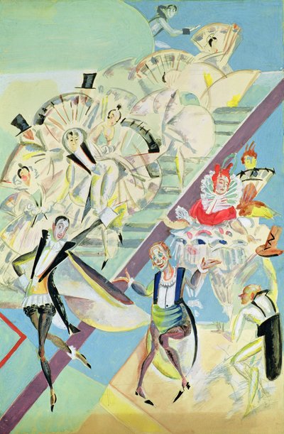 Scenedesign for operetten 'Girofle-Giroflia' av Alexandre Charles Lecocq av Georgy Bogdanovich Yakulov