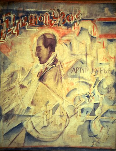 Agendaen. Portrett av komponisten Arthur Lourié 1891-1966, 1918 av Georgy Bogdanovich Yakulov