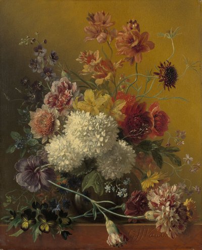Stilleben med blomster av Georgius Jacobus Johannes van Os