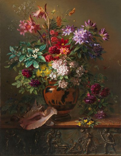 Stilleben med blomster i en gresk vase: Allegori om våren Stilleben med blomster i en gresk vase: Allegori om våren av Georgius Jacobus Johannes van Os