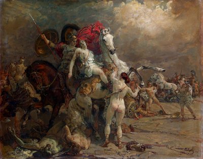 Den skadde kvinnelige krigeren Camille av Georgiy Konstantinovich Savitsky