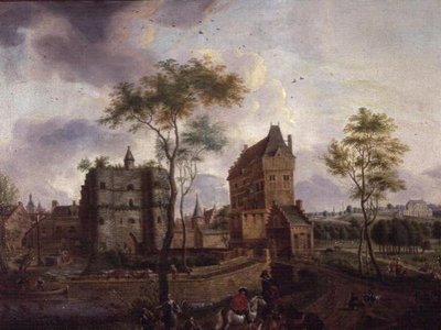 Byportene til Malines (olje på lerret) av Gerard Philippe Colin