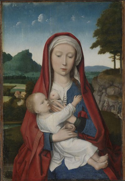 Madonna og barn, ca. 1510-20 (olje på panel) av Gerard (attr. to) David