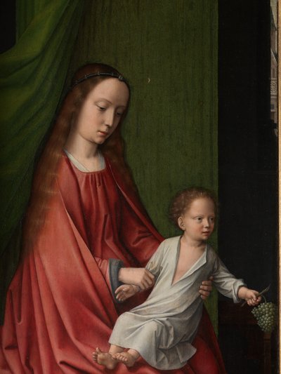 Detalj av et utvendig panel av Kristi dåp, ca. 1502-08 (olje på panel) av Gerard David