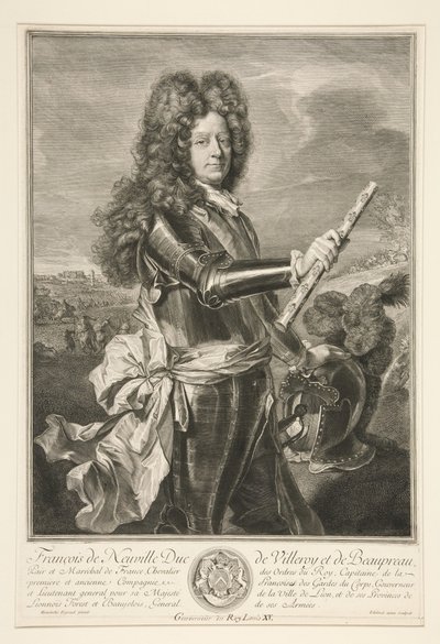François de Neufville, hertug av Villeroy og Beaupréau, marskalk av Frankrike av Gérard Edelinck