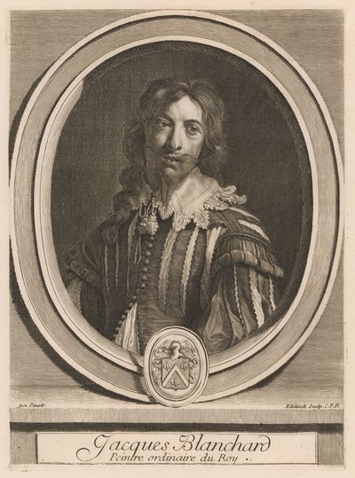 Jacques Blanchard, fra boken Les hommes illustres ..., bind II, av Charles Perrault av Gérard Edelinck