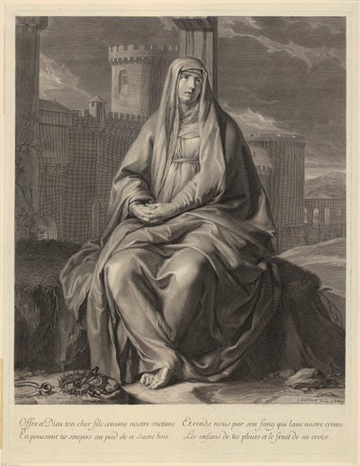 Portrett av Charles-Maurice Le Tellier av Gérard Edelinck