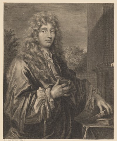 Portrett av Christiaan Huygens av Gérard Edelinck