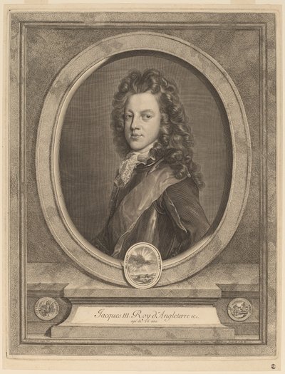 James III, prins av Wales av Gerard Edelinck after François de Troy