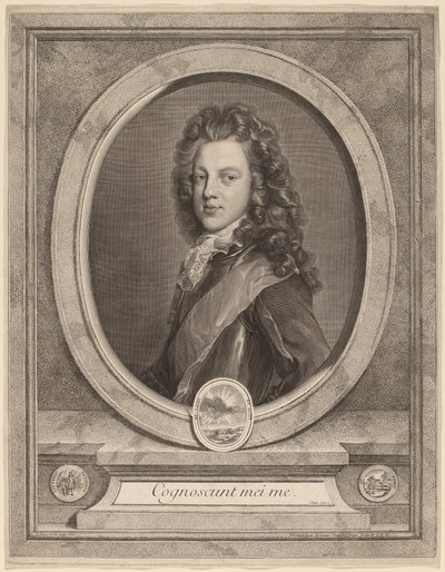 James III, prins av Wales av Gerard Edelinck after François de Troy