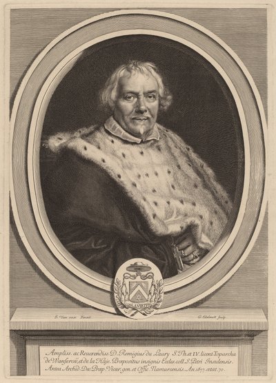 Remi Du Laura av Gerard Edelinck after Jacob van Oost II