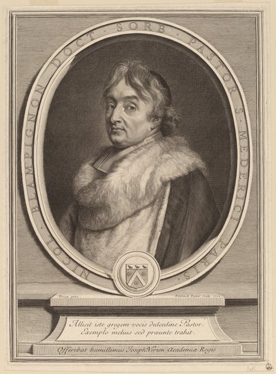 Nicolas de Blampignon av Gerard Edelinck after Joseph Vivien
