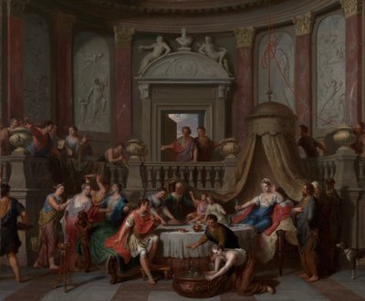 The Banket of Cleopatra, ca. 1700 (olje på lerret) av Gerard Hoet
