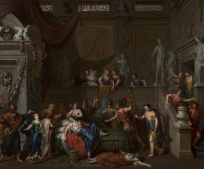 The Death of Cleopatra, ca. 1700-10 (olje på lerret) av Gerard Hoet