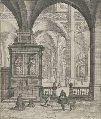 Kerkinterieur av Gerard Houckgeest