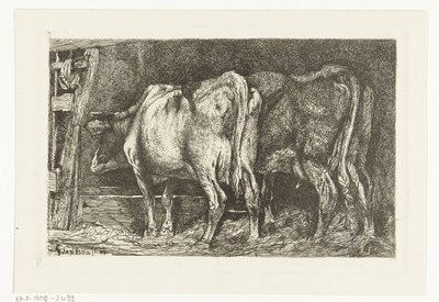 To kyr ved en krybbe av Gerard Jan Bos