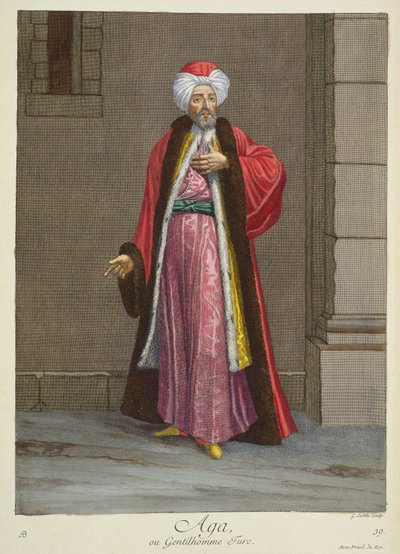 Aga, eller tyrkisk gentleman av Gerard Jean Baptiste Scotin