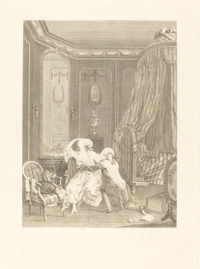 Sen omvendelse av Gerard Rene Le Vilain after Nicolas Lavreince