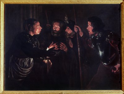 Fornektelsen av St. Peter. Maleri av Gerard Seghers (1591-1651). Olje på lerret av Gerard Seghers