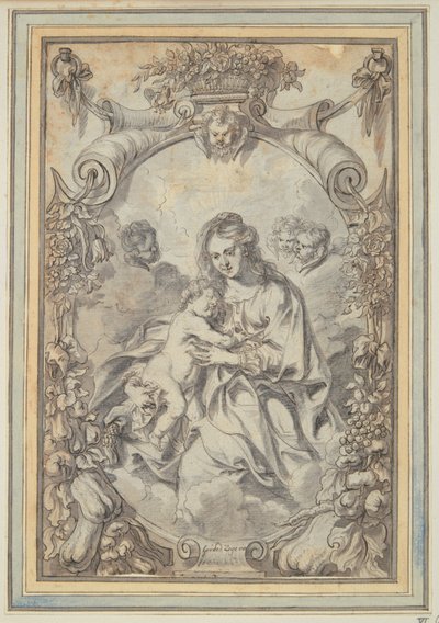 Madonna i dekorativ ramme av Gerard Seghers
