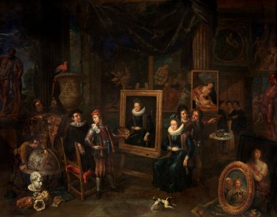 Malerens verksted (olje på lerret) av Gerard Thomas