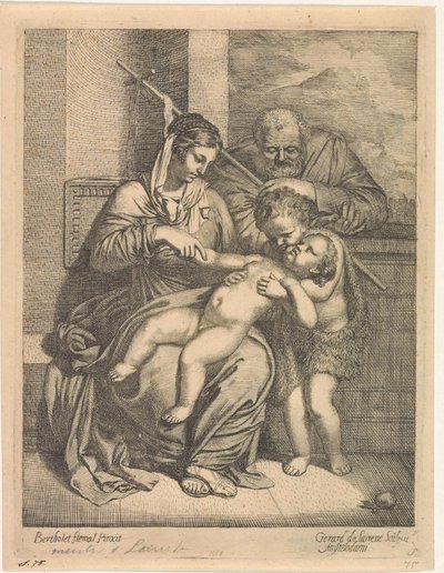 Den hellige familie med døperen Johannes av Gerard de Lairesse