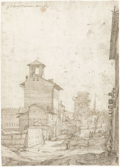 Ansicht der Via Panisperna zur Santa Maria Maggiore, Rom von Gerard ter Borch