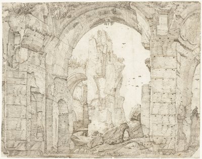 Ruïnes van de therme van Caracalla, Roma av Gerard ter Borch (I)