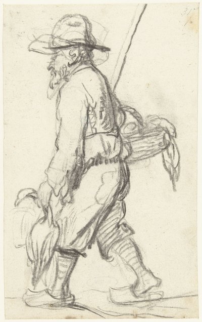 Jeger med en kurv med ender av Gerard ter Borch (II) (possibly)