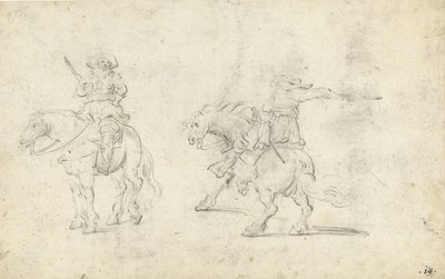 To soldater til hest av Gerard ter Borch (II) (possibly)