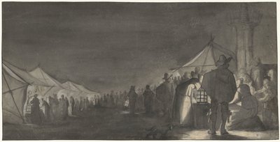 Melkmarkt i Zwolle, om natten av Gerard ter Borch (II)