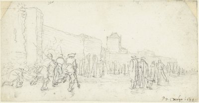 Isunderholdning på Zijlpoort i Haarlem av Gerard ter Borch (II)