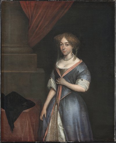 Portrett av en dame av Gerard ter Borch